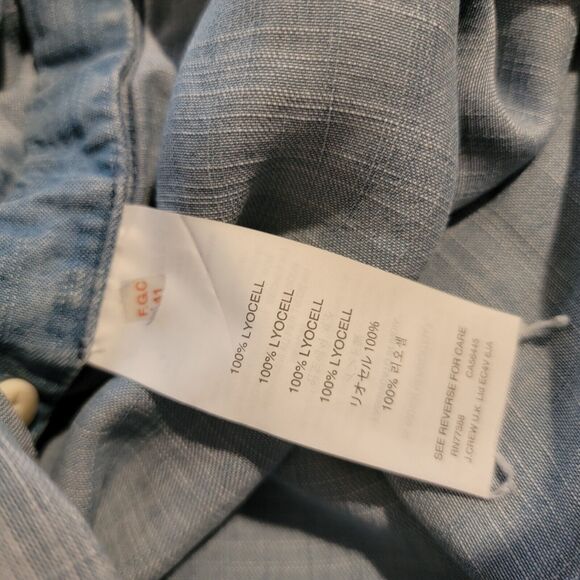 J Crew Chambray Dress Lyocell Blue Popover Ombre Shirt Dress Size Small S - Picture 6 of 6